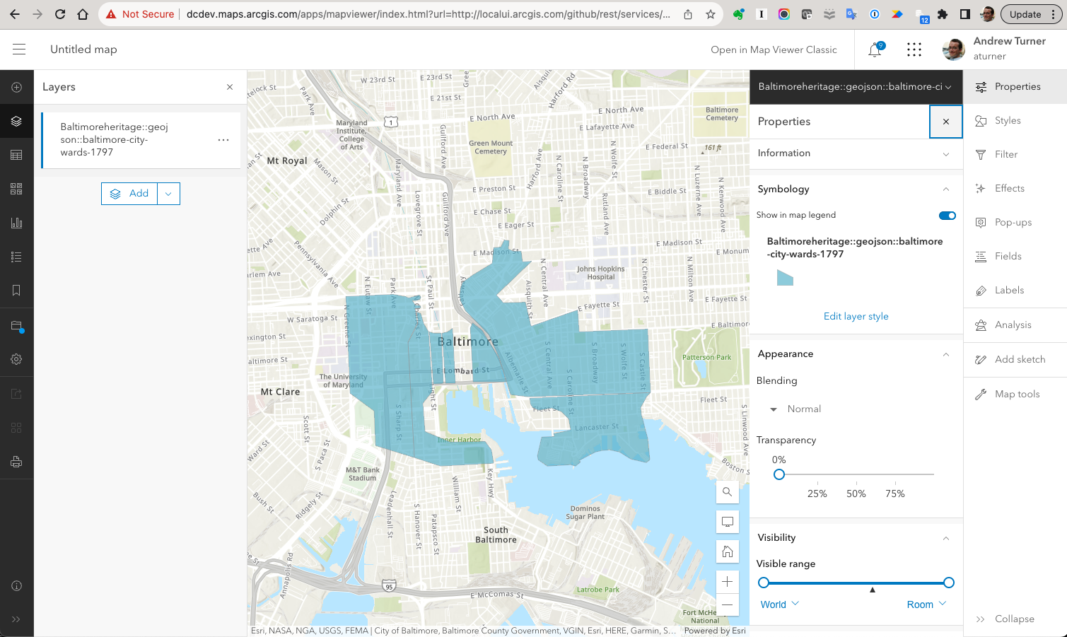 GitHub GeoJSON in ArcGIS Online